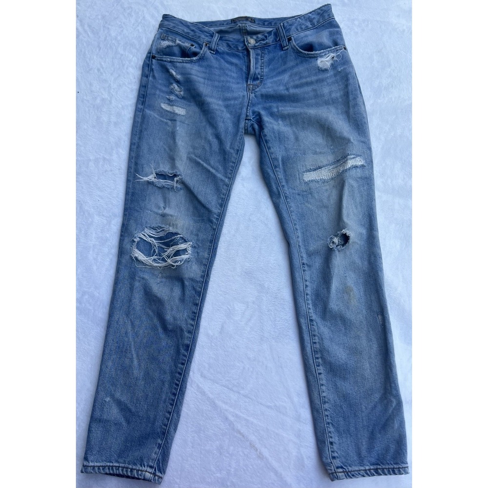 Abercrombie & Fitch Ames Low Rise Slim Boyfriend Medium Wash Jean Size 26 2L EUC
